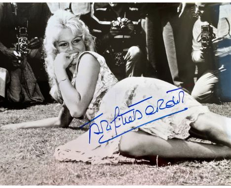 Brigitte Bardot, 12x16 black and white photograph. Bardot born 28 September 1934, often referred to by her initials B.B, is a