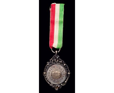 An historic medal from the first Italian National Football Championship in 1898 awarded to a player from runners-up Internazi