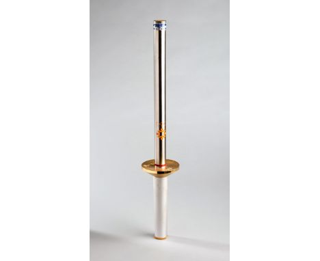 Sarajevo 1984 Winter Olympic Games bearer's torch,manufactured by Nippon K. under the supervision of Mizuno Corp, stainless s