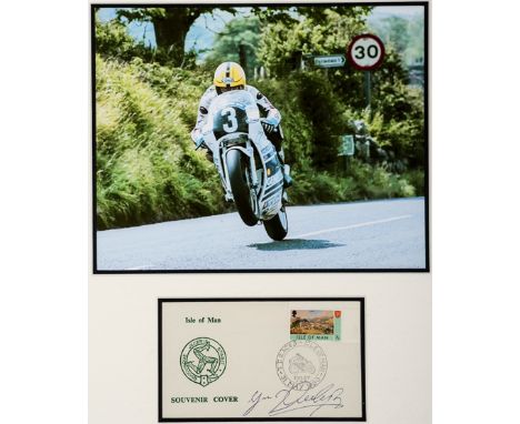Joey Dunlop signed 1976 souvenir postal cover,produced by Castletown Philatelic Society and franked Douglas, I.O.M. 5th June 