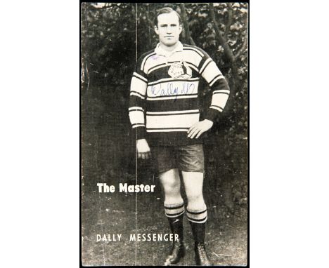 Signed Dally Messenger booklet,8-page booklet titled 'The Master, Dally Messenger', the front cover signed in pen by the cele