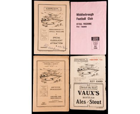 A collection of Middlesbrough programmes,homes comprising v Preston N.E. 15.1.49, 14 floodlit specials 1957-1960 (the Celtic 