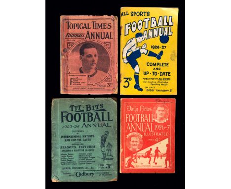 A collection of 77 football annuals 1920s to 1950s,comprising: The Football Association Referees' Chart 1933-34; The Football