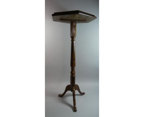 A Mid 20th Century Hexagonal Topped Oak Tripod Wine Table, 40cm Diameter 