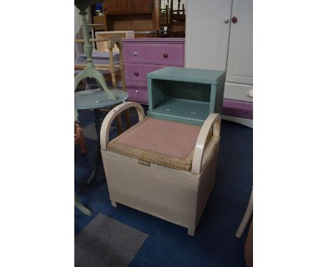 A Loom Style Bedside Cabinet and a Box Stool 