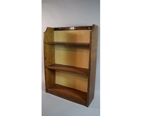 A Mid 20th Century Oak Three Shelf Open Bookcase, 49cm Wide 