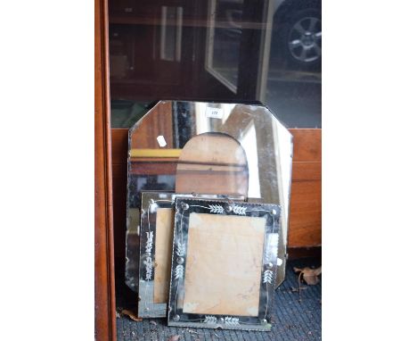 A Collection of Three Vintage Easel Back and Wall Mirrors 
