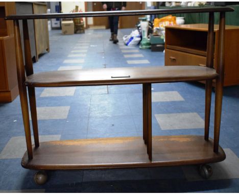 A Presentation Ercol Three Tier Trolley Dated 31st January 1967, 91cm Long 