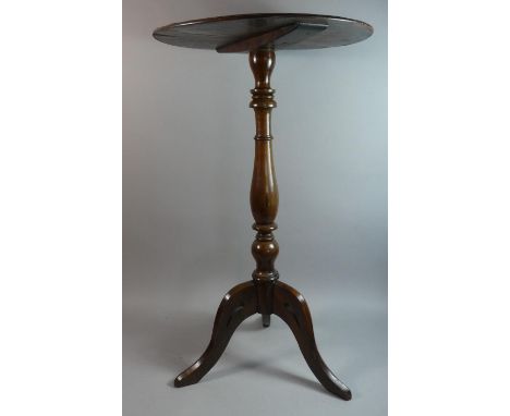 A Mahogany Circular Topped Tripod Wine Table, 45cm Diameter 
