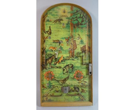 An American Child's Bagatelle Game with a Hunting Theme, 61cm High 