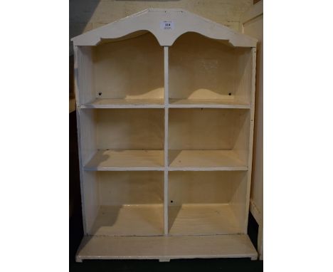 A Painted Six Section Display of Architectural Form, 52.5cm Wide 