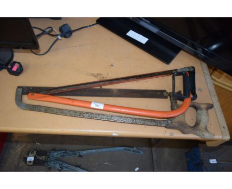 TWO VINTAGE SAWS