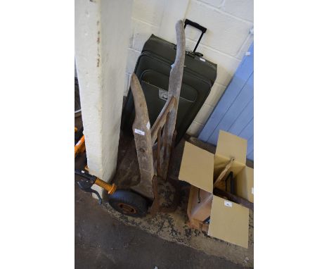 VINTAGE WOODEN FRAMED SACK BARROW