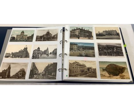An album containing many vintage postcards from Hull and surrounding villages including Welton, Hessle, North Cave, North Fer