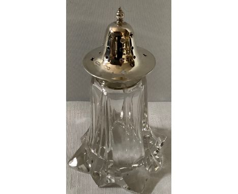Silver topped sugar sifter, 16cms h.Condition ReportChip to base.&nbsp;