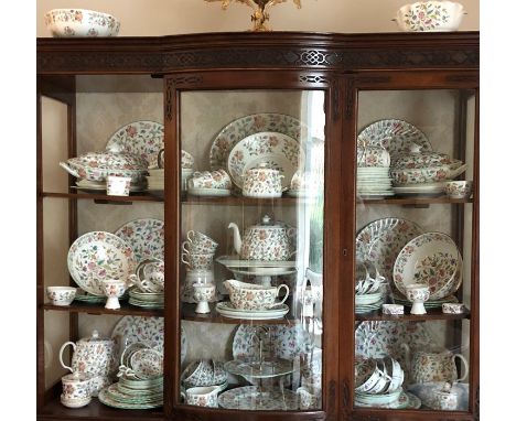 A huge quantity of Mintons Haddon Hall dinner teaware. All first quality 12 dinner plates 26.5 cms good condition very light 