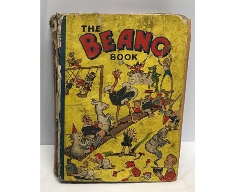 The Beano Book, A rare copy of the 1st Edition Beano Annual first published by D.C. Thomson, circa 1938. The book has marks t