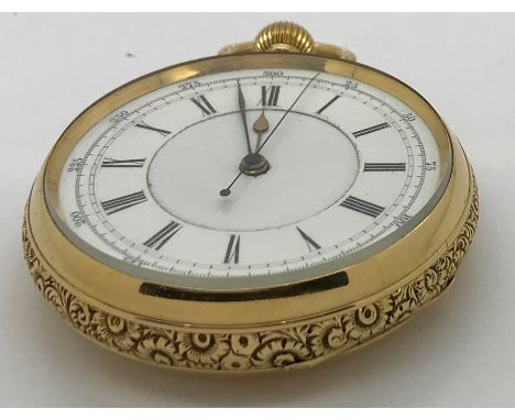 An 18 carat gold gentleman's pocket watch, Chester 1901, a service award inscribed to James Smith from the Swiers Brothers 19