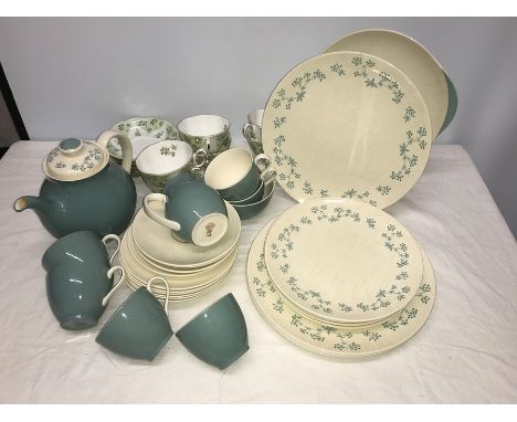 Ceramics including Royal Doulton, April Showers, Royal Doulton Vista, Royal Albert Debutante series charm tea service. 