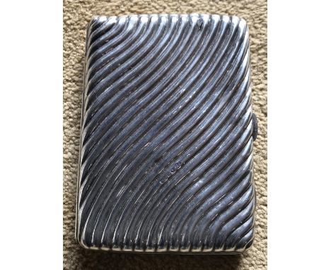 Victorian hallmarked silver cigarette case Chester 1889/90. 87.8gms. 