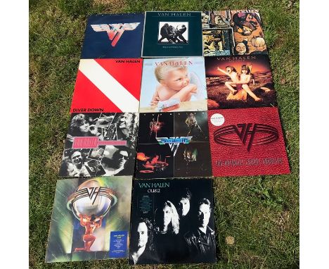 VAN HALEN collection of 12” singles + LP’s including 5150, Van Halen, The Unlawful Carnal Knowledge, OU812, Balance, Diver Do