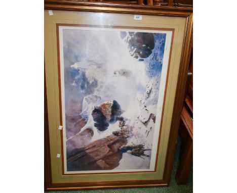 The Lord of the Rings interest - Caradhras, print by Paul Raymond Gregory, signed by the artist, 86cm x 55cm 