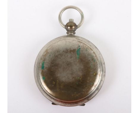 A WWI officers pocket compass, case stamped Anglo Swiss Association London 42108 1915, and arrow mark
