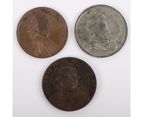 Middlesex, Political and Social series, Lord Thurlow, 1789, (DH219) rev. W. Pitt, in white metal, in Seabys packet with ticke