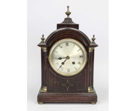 Tischuhr Holz England, um 1920, H. Williamson Ltd. / English Watch &amp; Clock Co., Coventry, Salisbury, England,  benutzt ab