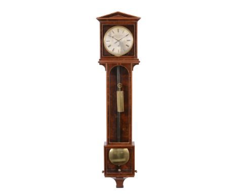  A Viennese mahogany month-going  Lanterndlur  wall timepiece Andreas Alzinger, Vienna, circa 1825  The four pillar movement 