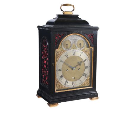  A fine George III ebonised table clock with pull-quarter repeat Benjamin Vulliamy, London, number 272, circa 1796  The five 