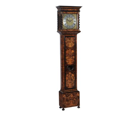  A William III burr walnut and marquetry longcase clock of one month duration Joseph Windmills, London, circa 1695  The six f