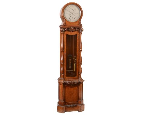  A fine Victorian carved oak longcase regulator timepiece James McCabe, London, third quarter of the century  The massive eig