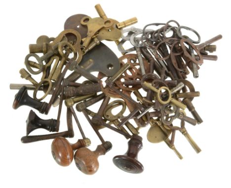  A collection of clock winding keys Anonymous, late 18th century and later  Including seven longcase clock crank winders. Pro