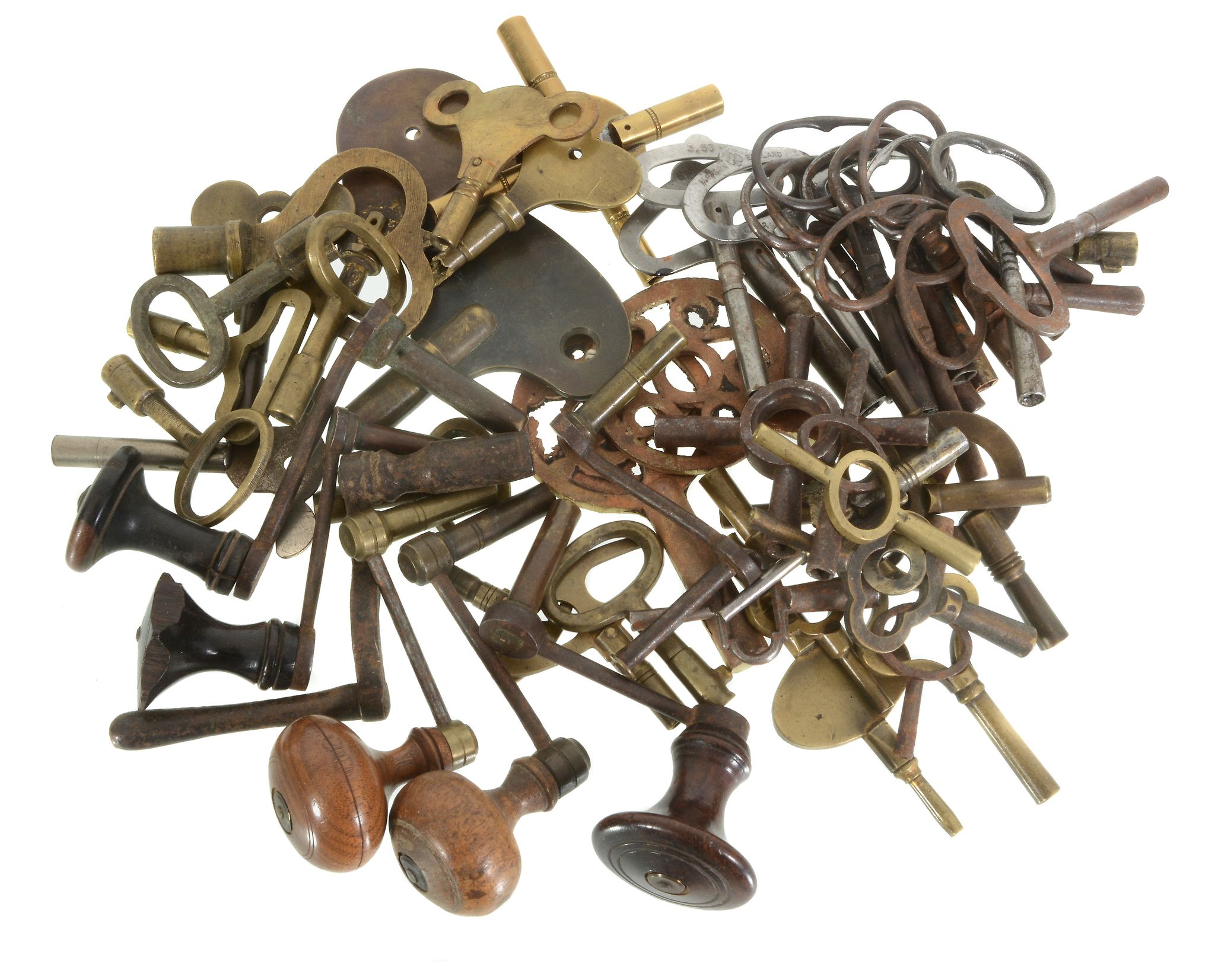 A collection of clock winding keys Anonymous, late 18th century and