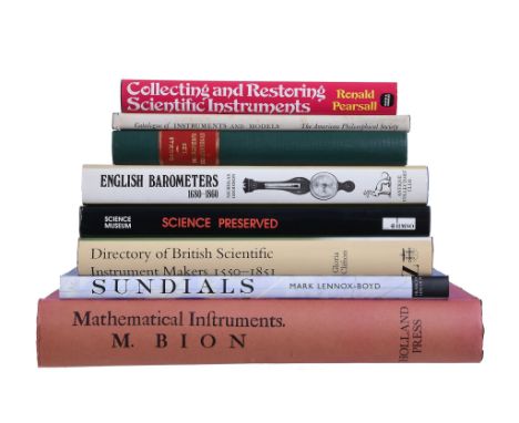  Scientific Instruments - eight volumes:  Stone, Edward (translator)  THE CONSTRUCTION AND PRINCIPAL USES OF Mathematical Ins