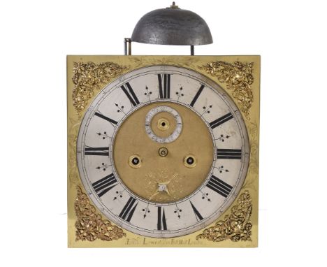  A fine William III longcase clock movement of one month duration Jonathan Lowndes, London, circa 1695  The substantial six t