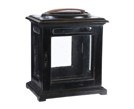  William and Mary ebony table clock case with six inch dial aperture Anonymous, London, circa 1690  With complex top moulding