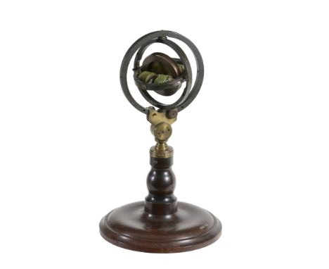  An early electric motorised gyroscope   Unsigned, bearing a collection accession number suggesting a date of circa 1886 With