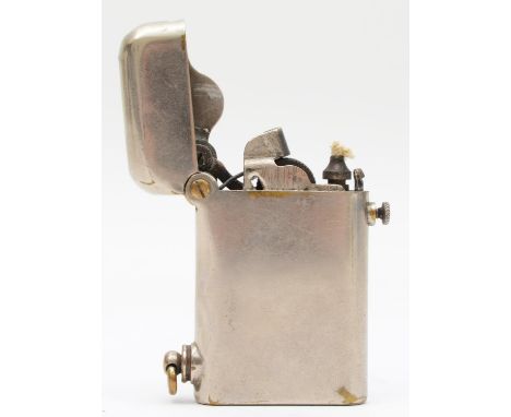 Thorens, a nickel semi automatic petrol lighter, pat. 137500 