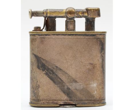 Dunhill, a silver plated petrol lighter, pat. 143752 