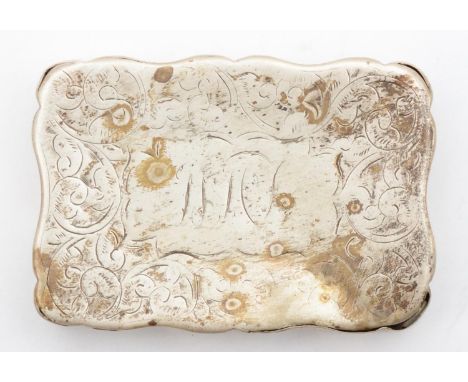 A Victorian silver snuff box, Birmingham 1900, 51 x 36 x 13mm, 30gm 