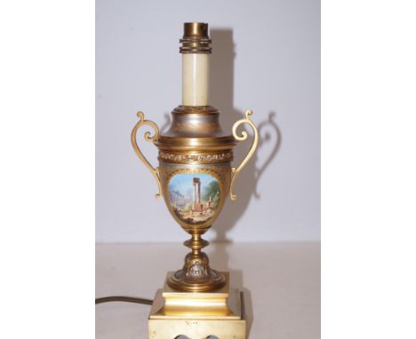 French Hand Painted Table Lamp