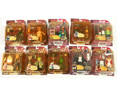 Palisades The Muppet Show 25 Years Action Figures, to include Fozzie Bear, Kermit, Toy Fayre Exclusive "Superhero" Scooter, &