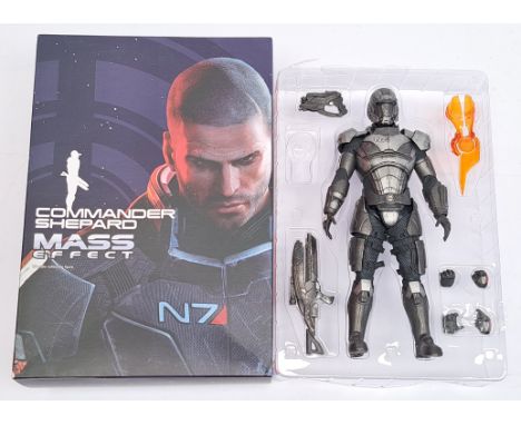 ThreeZero Mass Effect Commander Shepard 1/6 Scale Collectable Figure, Excellent, Complete, within Good Plus opened packaging.