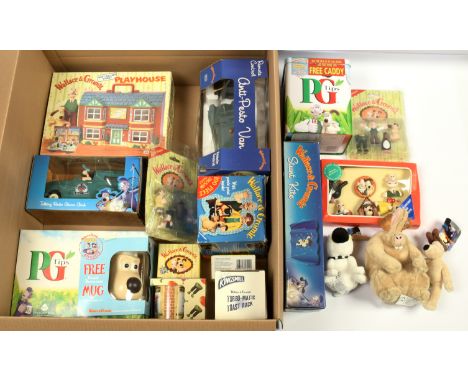 Quantity of Wallace &amp; Gromit related collectables, to include radio controlled Anti-Pesto van, talking radio alarm clock 