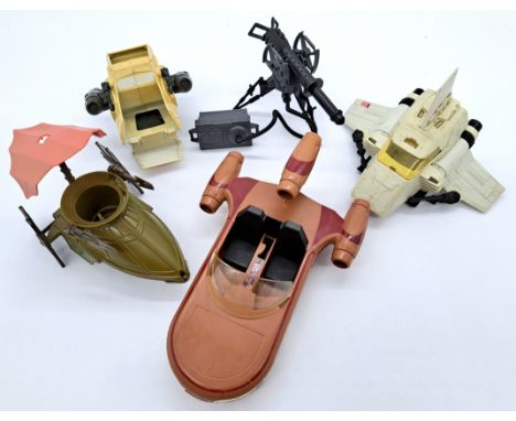 Kenner Star Wars vintage Mini-rigs with incomplete Palitoy Landspeeder. Fair to goodPalitoy Landspeeder is missing its gear s