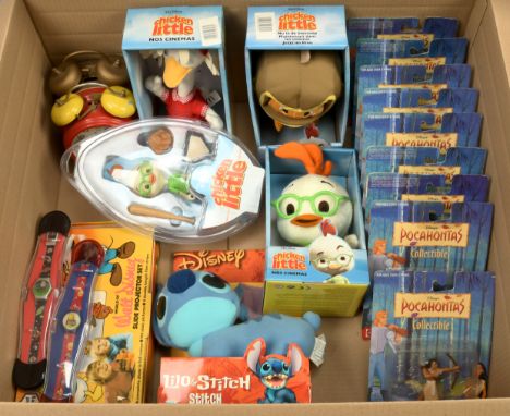 Quantity of Disney related collectables, to include Chad Valley Slide Projector set, alarm clocks, wrist watches, action figu