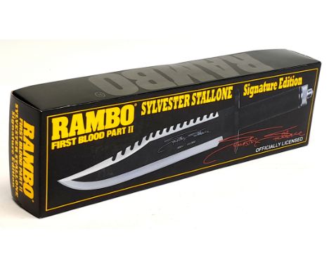 Hollywood Collectibles Group Rambo First Blood Part II Sylvester Stallone Signature Edition Knife, LE 2316/10000. Near Mint, 