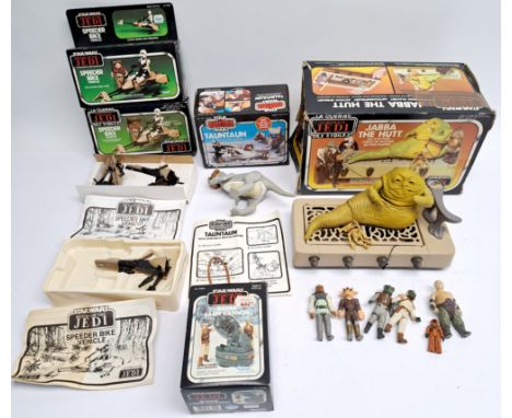 Kenner, Palitoy Star Wars incomplete sets Jabba the Hutt Playset with mini-rigs in mixed lot. Fair to goodRadar Laser cannon 